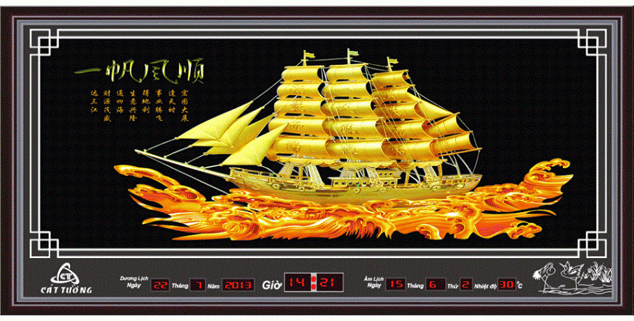 Tranh điện - lịch vạn niên Thiên Thanh